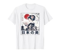 Viaje clásico japonés Heritage Graphic Geisha Samurai Camiseta