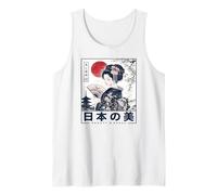 Viaje clásico japonés Heritage Graphic Geisha Samurai Camiseta sin Mangas