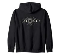 Viaje Corporal Celestial Sol Luna Fase Cósmico Minimalista Sudadera con Capucha