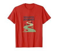 Viaje de Bienestar: Camino Consciente hacia la Salud y el Equilibrio Camiseta, Hombre, Rojo, L