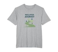 Viaje de Bienestar: Camino Consciente hacia la Salud y el Equilibrio Camiseta, Hombre Tallas Grandes, Gris Jaspeado, 3X Alto