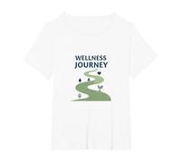 Viaje de Bienestar: Camino Consciente hacia la Salud y el Equilibrio Camiseta, Mujer Tallas Grandes, Blanco, 4XL Grande