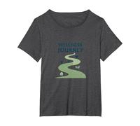 Viaje de Bienestar: Camino Consciente hacia la Salud y el Equilibrio Camiseta, Mujer Tallas Grandes, Jaspeado Oscuro, 4XL Grande