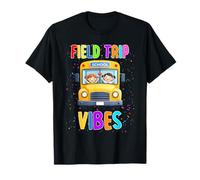 Viaje de campo Vibes Autobús Día de campo Maestro Niños Estudiantes Camiseta