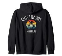Viaje de chicas 2025 Diseño de palmera de Nápoles Florida Sudadera con Capucha