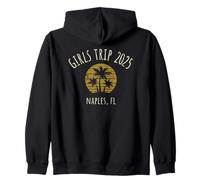 Viaje de chicas 2025 Diseño de palmera de Nápoles Florida Sudadera con Capucha