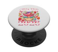 Viaje de Chicas 2026 Cócteles al Atardecer en la Playa Tropical PopSockets PopGrip Adhesivo