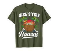 Viaje De Chicas A Hawai Bonito Chica Amigos Viaje De Chicas Camiseta, Hombre, Verde Oliva, M