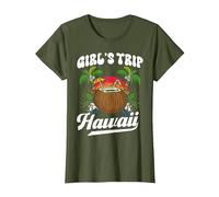 Viaje De Chicas A Hawai Bonito Chica Amigos Viaje De Chicas Camiseta, Mujer, Verde Oliva, M