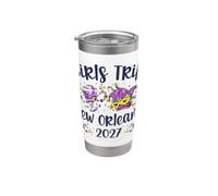 Viaje de chicas Nueva Orleans 2027 Mardi Gras NOLA Girls Travel Vaso térmico de acero inoxidable de doble pared