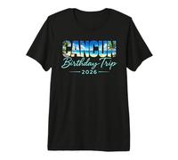 Viaje de cumpleaños a Cancún 2026 México Vacaciones Playa Cabo Crew Camiseta Premium