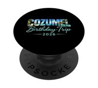 Viaje de cumpleaños a Cozumel 2026 México Cancún Vacaciones Beach Crew PopSockets PopGrip Adhesivo