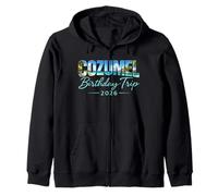 Viaje de cumpleaños a Cozumel 2026 México Cancún Vacaciones Beach Crew Sudadera con Capucha