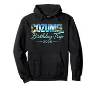 Viaje de cumpleaños a Cozumel 2026 México Cancún Vacaciones Beach Crew Sudadera con Capucha