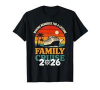 Viaje de escuadrón de Crucero Familiar Retro 2026 Grupo de emparejamiento de Vacaciones Camiseta