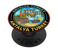 Viaje de IDA y Vuelta a Antalya, Turquía, Recuerdo, Ciudad, Regalo turístico PopSockets PopGrip Adhesivo