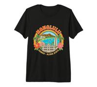 Viaje de IDA y Vuelta a Honolulú, Hawái, Regalo turístico de la Ciudad Camiseta Premium