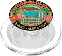 Viaje de IDA y Vuelta a Honolulú, Hawái, Regalo turístico de la Ciudad PopSockets PopGrip para MagSafe