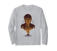 Viaje de la Tierra Media Frodo Silueta Arte Manga Larga