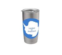 Viaje de Londres a la Antártida 2024 Vaso térmico de acero inoxidable de doble pared