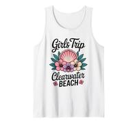 Viaje de niña Clearwater Beach Florida Travel Crew Besties Camiseta sin Mangas