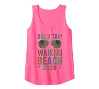 Viaje DE NIÑAS Vintage Waikiki Beach 2026 Vacay Swim Travel Camiseta sin Mangas