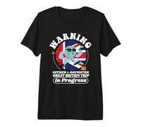 Viaje de Padre e Hija en Progreso Coincidencia de Viajes en Gran Bretaña Camiseta Premium