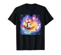 Viaje de pingüinos a través de un Resplandor mágico Camiseta