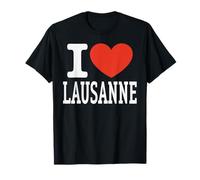 Viaje de Recuerdo con el gráfico del corazón de la Ciudad de LAUSANA Camiseta