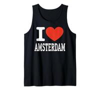 Viaje de Recuerdo con el gráfico «I Love Amsterdam City Heart» Camiseta sin Mangas