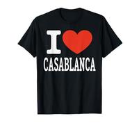 Viaje de Recuerdo con el gráfico «I Love Casablanca City Heart» Camiseta