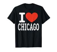 Viaje de Recuerdo con el gráfico «I Love Chicago City Heart» Camiseta