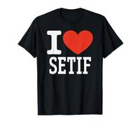 Viaje de Recuerdo con el gráfico «I Love Setif City Heart» Camiseta