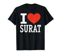 Viaje de Recuerdo con el gráfico «I Love Surat City Heart» Camiseta