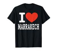 Viaje de Recuerdo con Estampado del corazón de la Ciudad de Marrakech Camiseta