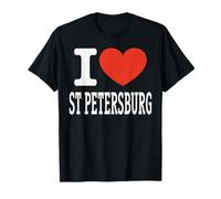 Viaje de Recuerdo con Estampado del corazón de la Ciudad de San Petersburgo Camiseta