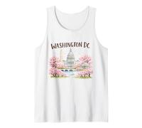 Viaje de Recuerdos artísticos emblemáticos de los cerezos en Flor de Washington DC Camiseta sin Mangas