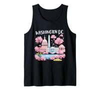 Viaje de Recuerdos artísticos emblemáticos de los cerezos en Flor de Washington DC Camiseta sin Mangas