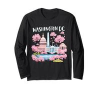 Viaje de Recuerdos artísticos emblemáticos de los cerezos en Flor de Washington DC Manga Larga