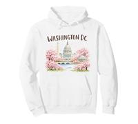 Viaje de Recuerdos artísticos emblemáticos de los cerezos en Flor de Washington DC Sudadera con Capucha