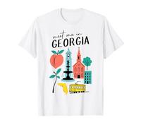 Viaje de Vacaciones de Recuerdo a Georgia Doodles State Camiseta
