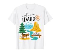 Viaje de Vacaciones de Recuerdo a Idaho Doodles State Camiseta