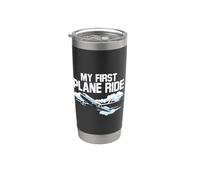 Viaje de vacaciones en solitario Mi primer viaje en avión recuerdo Vaso térmico de acero inoxidable de doble pared
