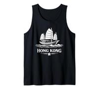 Viaje en Barco de Basura por Hong Kong al Estilo Vintage del Puerto Camiseta sin Mangas