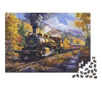 Viaje en Tren Vintage 1000 Piezas Cartón Extra Grueso Rompecabezas Premium Fans De Adolescentes 12-18 Años Imposible Difícil Desafío Presente Divertido 52x38cm/1000pcs
