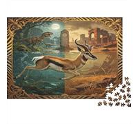Viaje Evolutivo Antílope Puzzle de 1000 Piezas Papel para Adultos Paisaje Natural Juego de Puzzle 1000 Piezas Relajación Familia Regalo Decoración 52x38cm/1000pcs