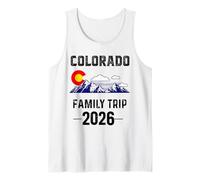 Viaje Familiar a Colorado 2026 con el Mapa de Denver, Bandera de Colorado, Partido de Recuerdo Camiseta sin Mangas