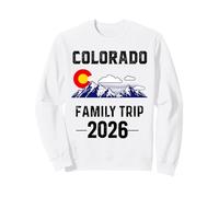 Viaje Familiar a Colorado 2026 con el Mapa de Denver, Bandera de Colorado, Partido de Recuerdo Sudadera