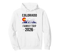 Viaje Familiar a Colorado 2026 con el Mapa de Denver, Bandera de Colorado, Partido de Recuerdo Sudadera con Capucha