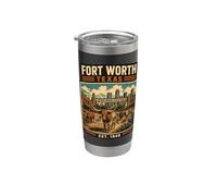 Viaje familiar de Fort Worth Texas a vacaciones en Fort Worth Vaso térmico de acero inoxidable de doble pared